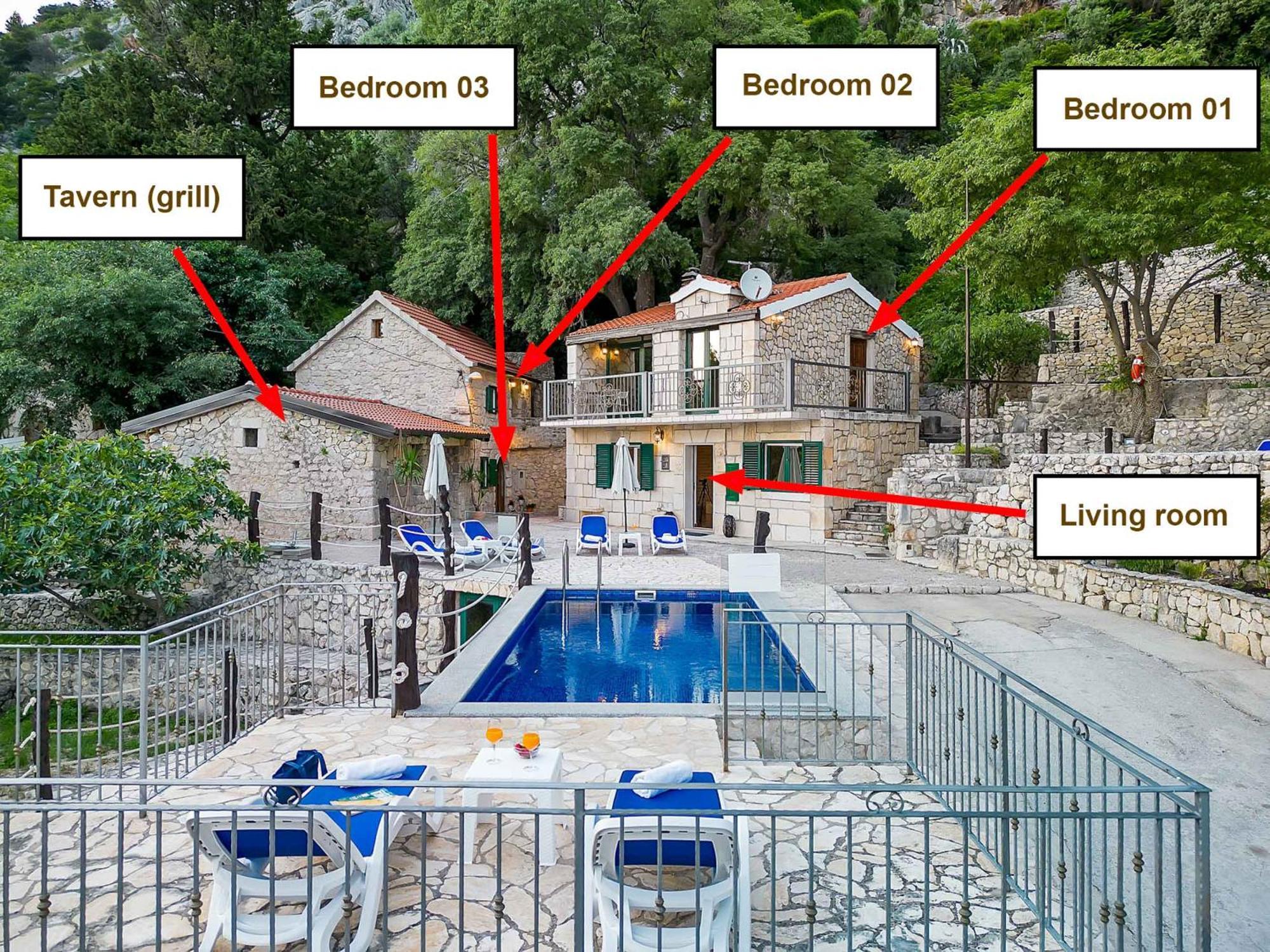 Stonehouse Residence In Makarska With Heated Pool ภายนอก รูปภาพ